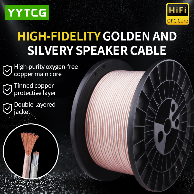 Audio Home Cinema - YYTCG DIY HiFi-Audiokabel, sauerstofffreies OFC-Lautsprecherkabel aus