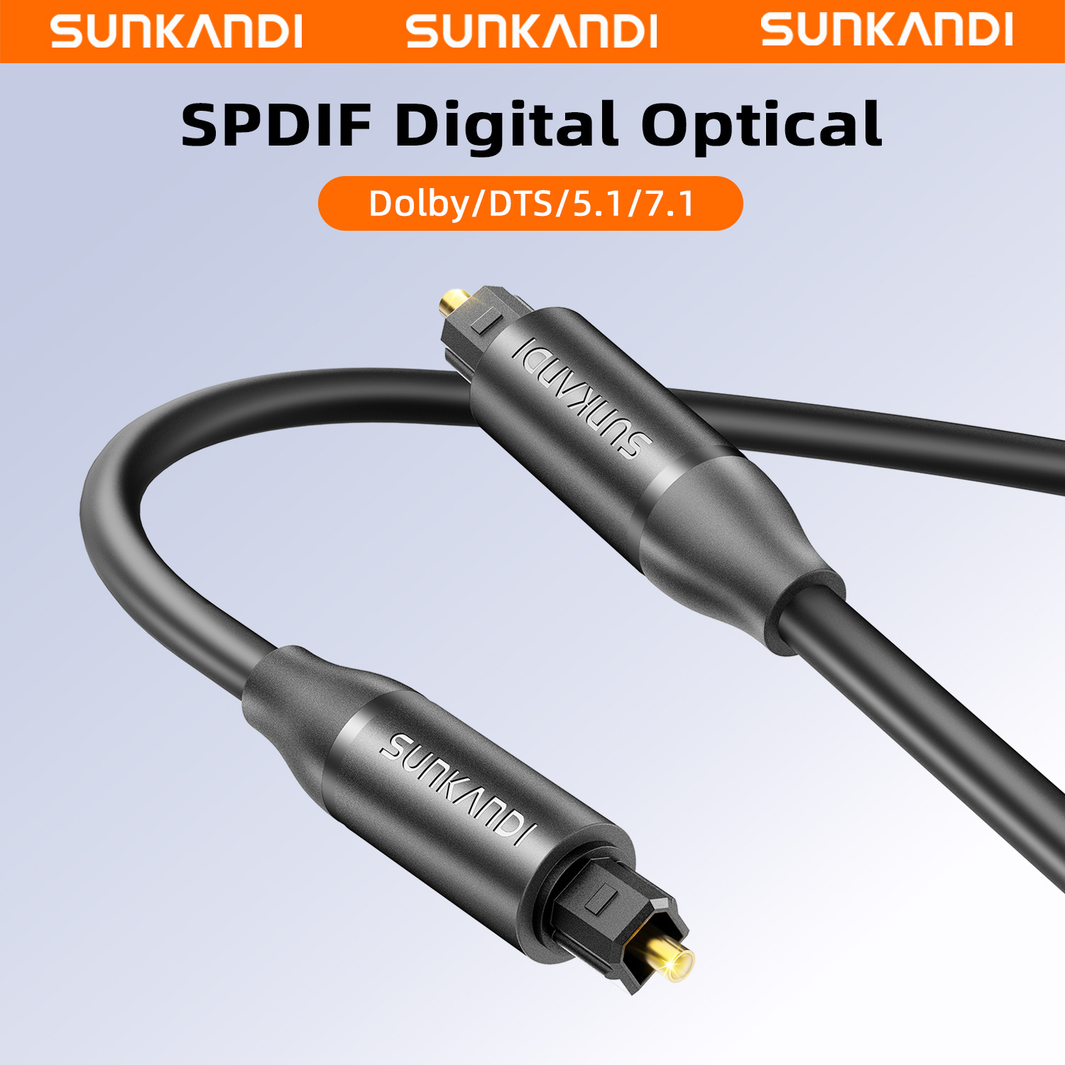 Audio Home Cinema - SUNKANDI Optisches Audiokabel, Toslink Glasfaserkabel, S/PDIF