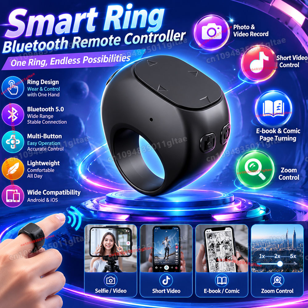 Home Cinema Wireless - Mobil-Maus-Ring-Fernbedienung Kabellos mit Touchpad Smart Screen