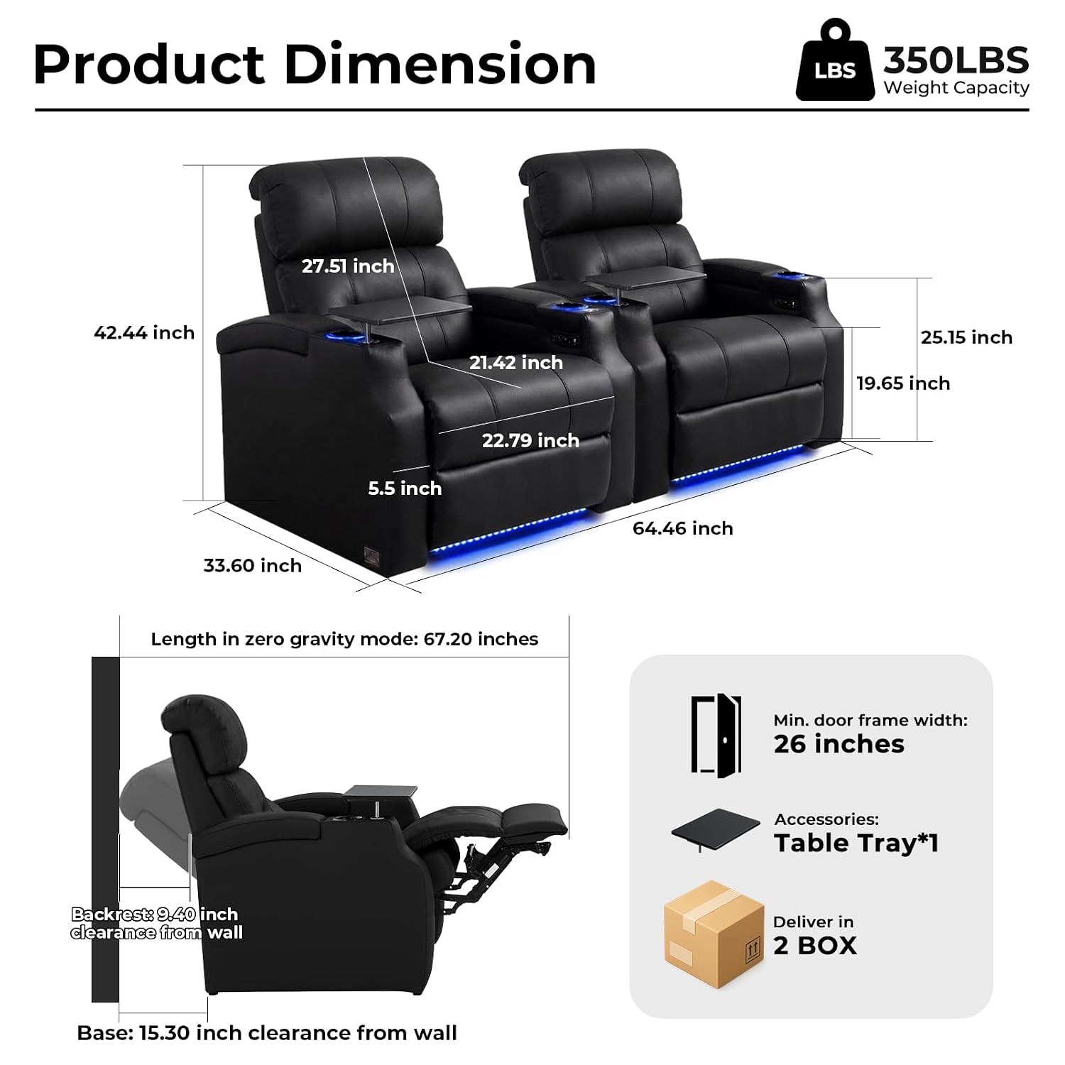 Top-Grain-Leder Heimkino-Relax – Home Cinema Chairs Bewertung und Preis