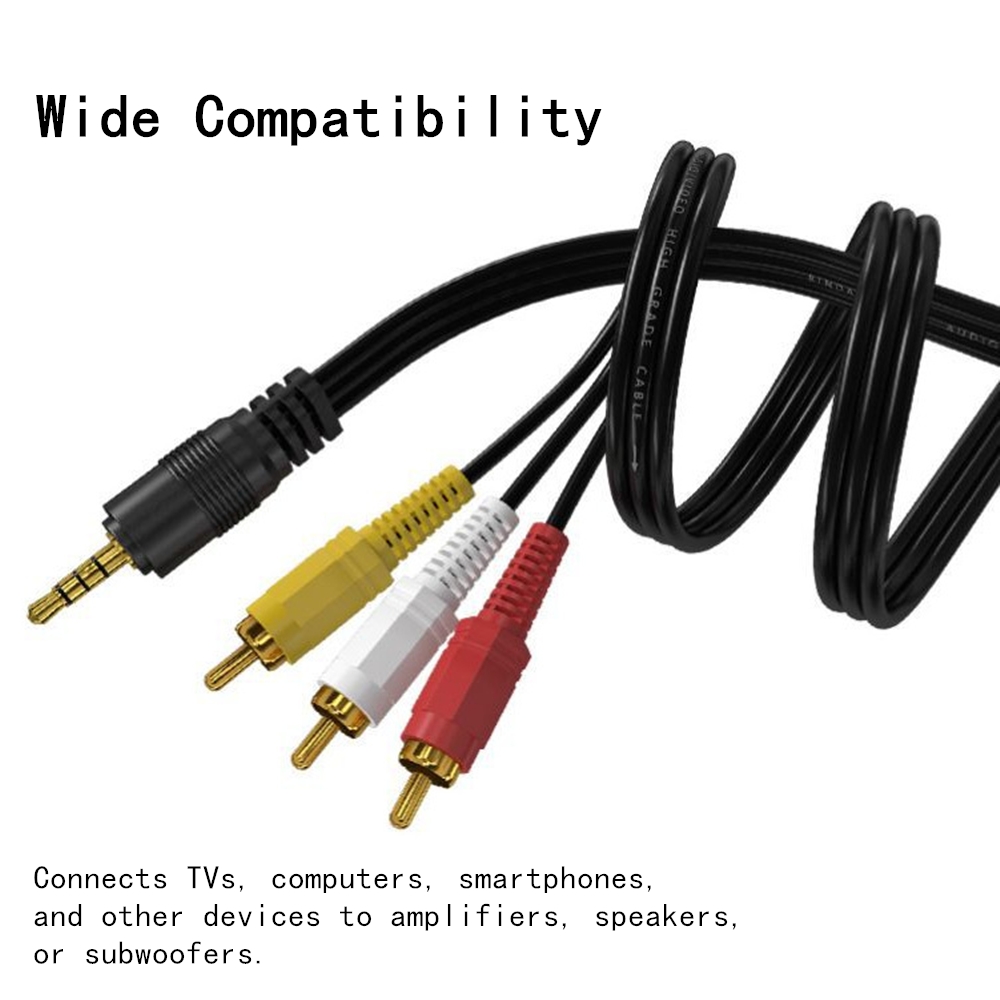3,5 mm auf 3 Cinch-Audio-Video – Home Cinema Tv Bewertung und Preis